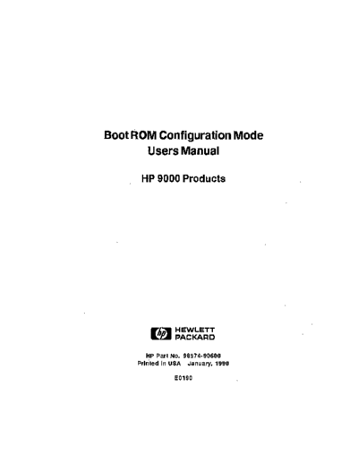 HP 98574-90600 Boot ROM Configuration Mode Users Manual Jan90  HP 9000_hpux 98574-90600_Boot_ROM_Configuration_Mode_Users_Manual_Jan90.pdf