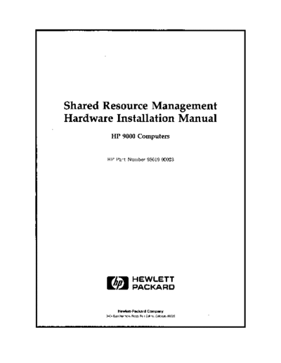 HP 98619-90023 Shared Resource Management Hardware Installation Dec89  HP 9000_srm 98619-90023_Shared_Resource_Management_Hardware_Installation_Dec89.pdf