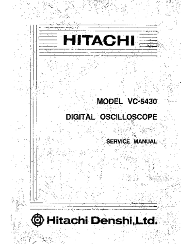 Hitachi Hitachi VC5430 Oscilloscope Service Manual-Hitachi VC5430 Service Manual  Hitachi Oscilloscope Hitachi_VC5430_Oscilloscope_Service_Manual-Hitachi_VC5430_Service_Manual.pdf