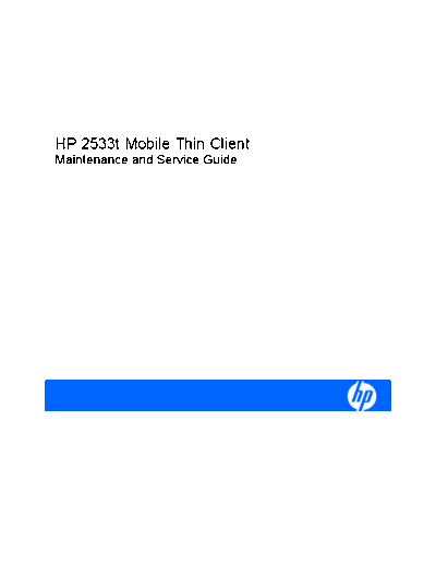 Hitachi hp 2533t mobile thin client  Hitachi Notebook hp 2533t mobile thin client.pdf