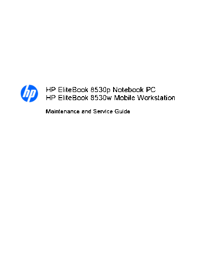 Hitachi hp elitebook 8530p 8530w  Hitachi Notebook hp elitebook 8530p 8530w.pdf