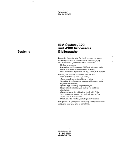 IBM GC20-0001-3 370 4300bib Jan80  IBM 43xx GC20-0001-3_370_4300bib_Jan80.pdf