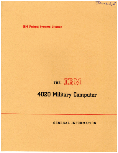 IBM 4020 Military Computer General Info Oct59  IBM 4020 4020_Military_Computer_General_Info_Oct59.pdf