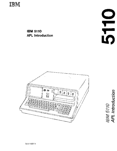 IBM SA21-9301-0 APLintro Dec77  IBM 5110 SA21-9301-0_APLintro_Dec77.pdf