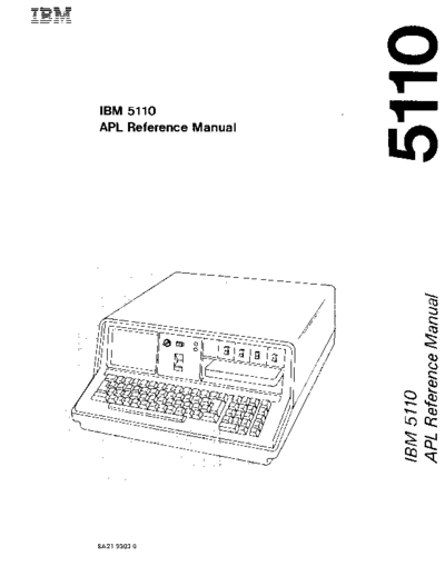 IBM SA21-9303-0 APLrefMan Dec77  IBM 5110 SA21-9303-0_APLrefMan_Dec77.pdf