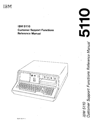 IBM SA21-9311-1 CustSupFn Oct78  IBM 5110 SA21-9311-1_CustSupFn_Oct78.pdf