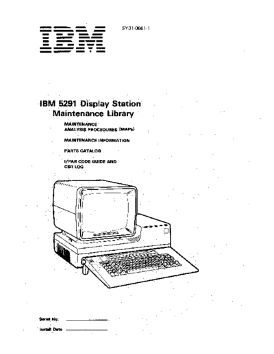 IBM SY31-0661-1 5291 Maintenance Jul83  IBM 5291 SY31-0661-1_5291_Maintenance_Jul83.pdf
