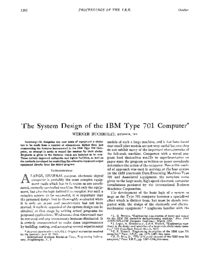 IBM Buchholz   701 System Design Oct53  IBM 701 Buchholz_IBM_701_System_Design_Oct53.pdf