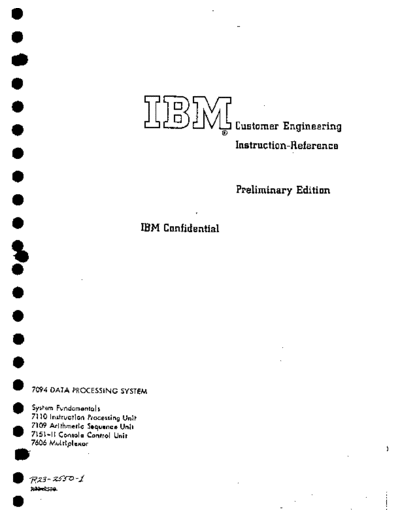 IBM R23-2550-1 7094CE prelim  IBM 7094 R23-2550-1_7094CE_prelim.pdf