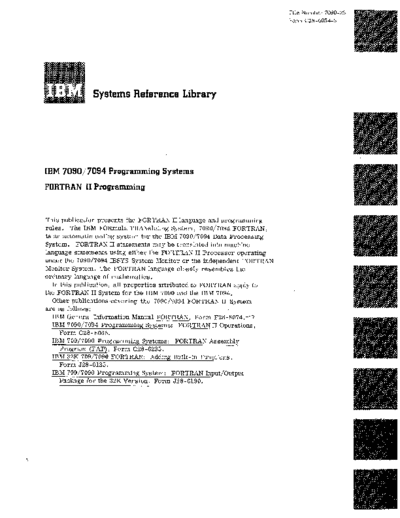 IBM C28-6054-5 FORTRANII Apr64  IBM 7090 C28-6054-5_FORTRANII_Apr64.pdf