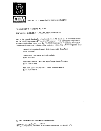IBM J28-6169-1 CommercialTranslator Jan62  IBM 7090 J28-6169-1_CommercialTranslator_Jan62.pdf