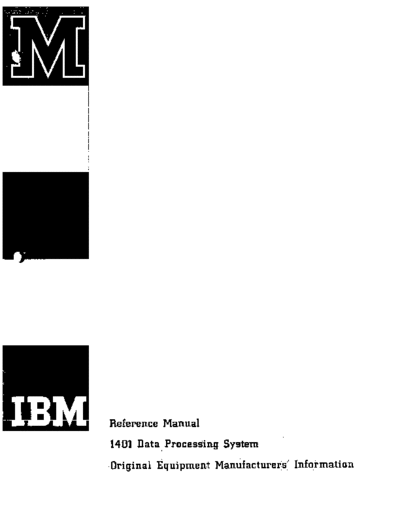 IBM A24-1424-0 1401 OEMinfo  IBM 140x A24-1424-0_1401_OEMinfo.pdf