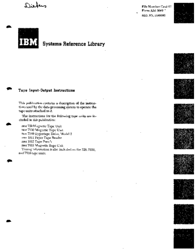 IBM A24-3069-1 1401 tapeIOinstr  IBM 140x A24-3069-1_1401_tapeIOinstr.pdf