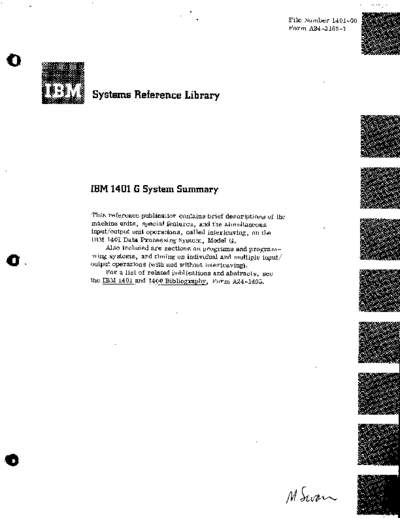 IBM A24-3165-1 1401G System Summary Jun64  IBM 140x A24-3165-1_1401G_System_Summary_Jun64.pdf