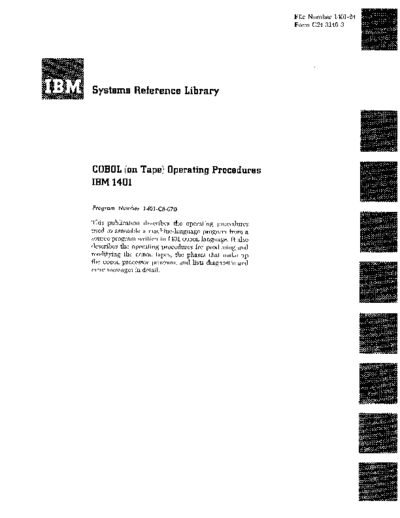 IBM C24-3146-3 1401 cobolOper  IBM 140x C24-3146-3_1401_cobolOper.pdf