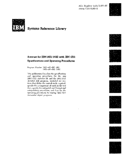 IBM C24-3195-2 1401 autotest  IBM 140x C24-3195-2_1401_autotest.pdf