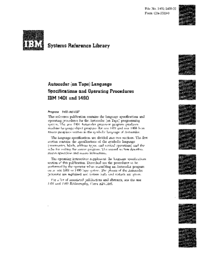 IBM C24-3319-0 1401 tapeAutocod  IBM 140x C24-3319-0_1401_tapeAutocod.pdf