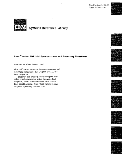 IBM F20-0234-2 1401 autotest  IBM 140x F20-0234-2_1401_autotest.pdf