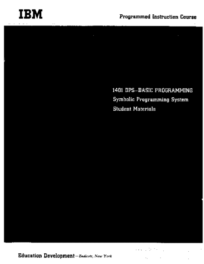 IBM R29-0044-2 1401SPStraining  IBM 140x R29-0044-2_1401SPStraining.pdf