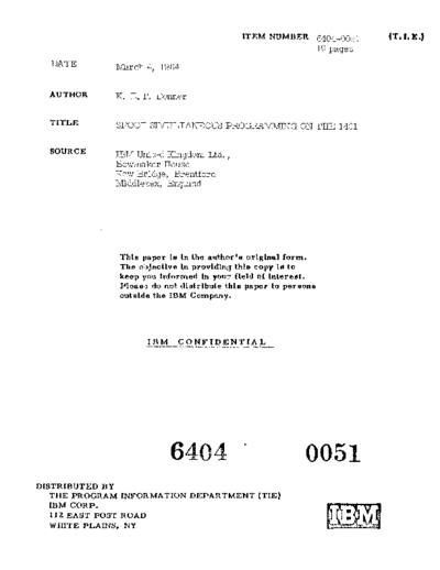 IBM TIE6404-0051 1401simulPgmg  IBM 140x TIE6404-0051_1401simulPgmg.pdf