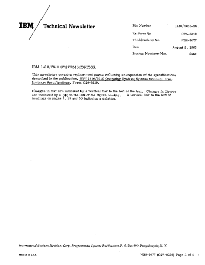 IBM N28-1077 1410monitorAug63  IBM 1410 N28-1077_1410monitorAug63.pdf