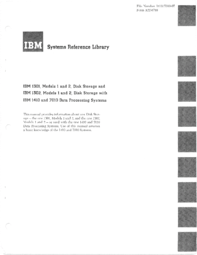 IBM A22-6788 1301 1302 Disk with 1410 7010  IBM 1410 A22-6788_1301_1302_Disk_with_1410_7010.pdf
