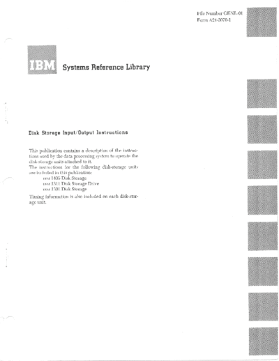IBM A24-3070-1 1410 Disk Storage IO Instructions  IBM 1410 A24-3070-1_1410_Disk_Storage_IO_Instructions.pdf