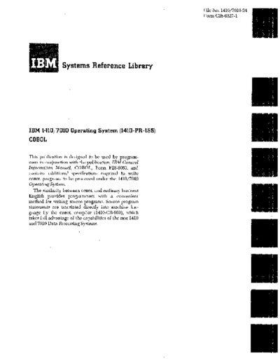 IBM C28-0327-1 1410 Cobol  IBM 1410 C28-0327-1_1410_Cobol.pdf