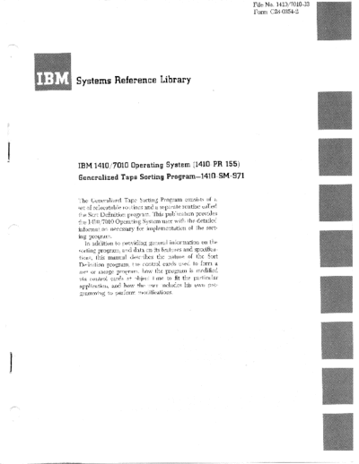 IBM C28-0354-2 1410 OS Sort  IBM 1410 C28-0354-2_1410_OS_Sort.pdf