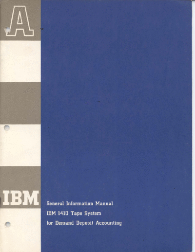 IBM E20-0225 1410 Tape System for Demand Deposit Accounting  IBM 1410 E20-0225_1410_Tape_System_for_Demand_Deposit_Accounting.pdf
