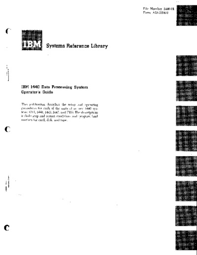 IBM A24-3204-0 1440 Operators Guide  IBM 144x A24-3204-0_1440_Operators_Guide.pdf