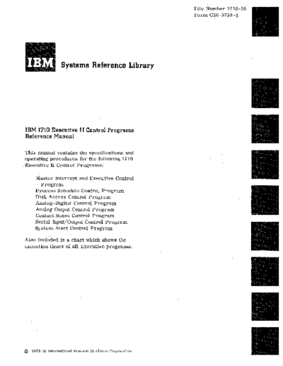IBM C26-5759-1 1710 Executive II Control Programs 1963  IBM 1710 C26-5759-1_1710_Executive_II_Control_Programs_1963.pdf