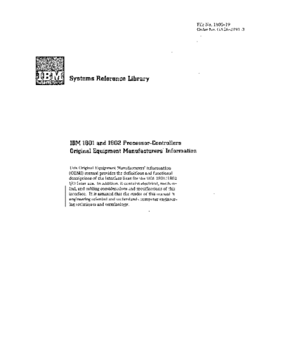 IBM GA26-3591-3 1801 1802 Processor-Controllers OEM Information Mar70  IBM 1800 GA26-3591-3_1801_1802_Processor-Controllers_OEM_Information_Mar70.pdf