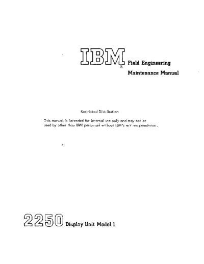 IBM Y27-2045-1 2250 FEMM Jun67  IBM 2250 Y27-2045-1_2250_FEMM_Jun67.pdf
