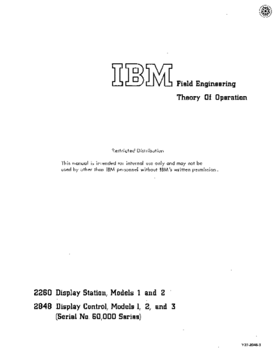 IBM Y27-2046-3 2260 2848 FETOM Mar68  IBM 2260 Y27-2046-3_2260_2848_FETOM_Mar68.pdf