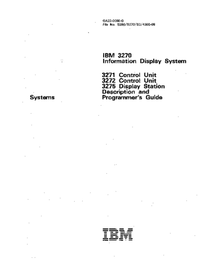 IBM GA23-0060-0 3271 3272 3275 Description and Programmers Guide Nov80  IBM 3270 GA23-0060-0_3271_3272_3275_Description_and_Programmers_Guide_Nov80.pdf