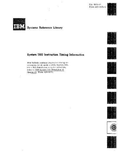 IBM A22 6825-1 360instrTiming  IBM 360 A22_6825-1_360instrTiming.pdf