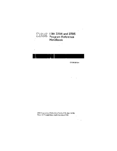 IBM GY30-3012-4 IBM 3704 and 3705 Program Reference Handbook Jun76  IBM 370x GY30-3012-4_IBM_3704_and_3705_Program_Reference_Handbook_Jun76.pdf