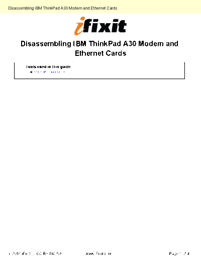 IBM Disassembling-Modem-and-Ethernet-Cards-4060  IBM IBM ThinkPad A30 Disassembling-Modem-and-Ethernet-Cards-4060.pdf