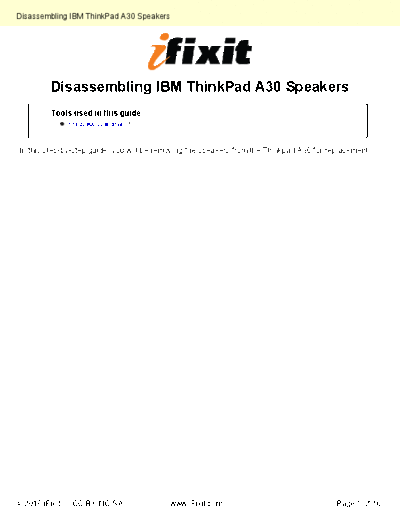IBM Disassembling-Speakers-4063  IBM IBM ThinkPad A30 Disassembling-Speakers-4063.pdf