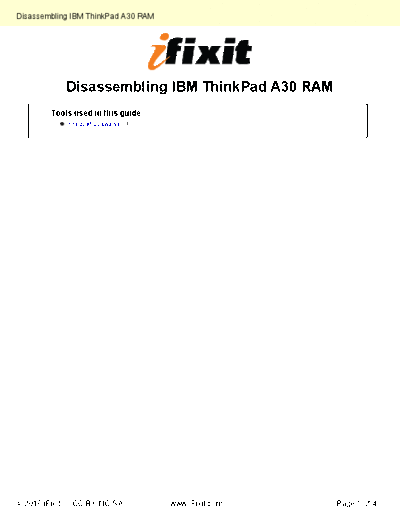 IBM Disassembling-RAM-4054  IBM IBM ThinkPad A30 Disassembling-RAM-4054.pdf