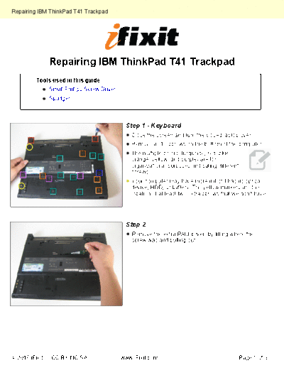 IBM Repairing-Trackpad-2913  IBM IBM ThinkPad T41 Repairing-Trackpad-2913.pdf