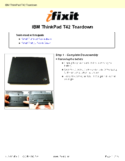 IBM Disassembling-Complete-Disassembly-2952  IBM IBM ThinkPad T42 Disassembling-Complete-Disassembly-2952.pdf