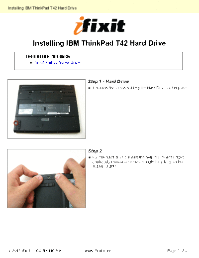 IBM Installing-Hard-Drive-3000  IBM IBM ThinkPad T42 Installing-Hard-Drive-3000.pdf