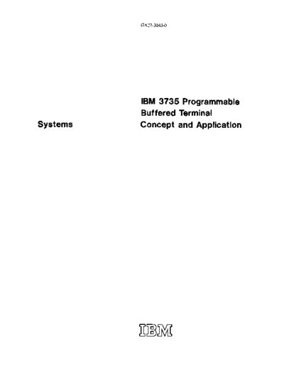 IBM GA27-3043-0 3735 Programmable Buffered Terminal Jan71  IBM datacomm GA27-3043-0_3735_Programmable_Buffered_Terminal_Jan71.pdf