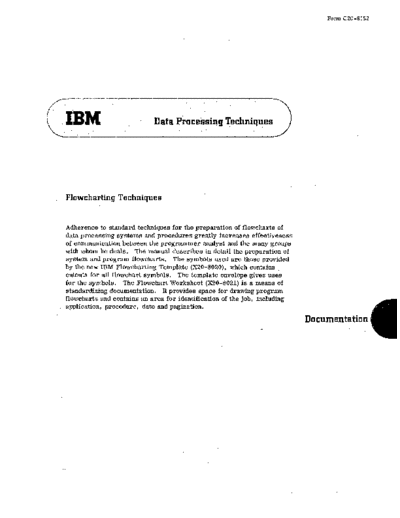 IBM C20-8152 Flowcharting Techniques  IBM generalInfo C20-8152_Flowcharting_Techniques.pdf