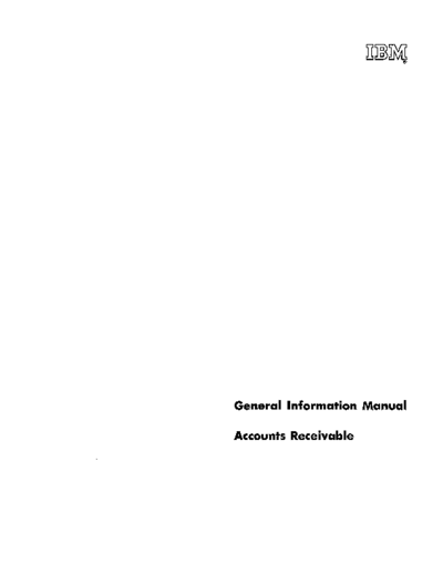 IBM E20-8035 General Information Manual Accounts Receivable 1961  IBM generalInfo E20-8035_General_Information_Manual_Accounts_Receivable_1961.pdf