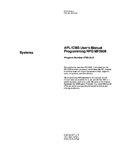 IBM SC20-1846-1 APL CMS Users Manual Mar75  IBM apl SC20-1846-1_APL_CMS_Users_Manual_Mar75.pdf