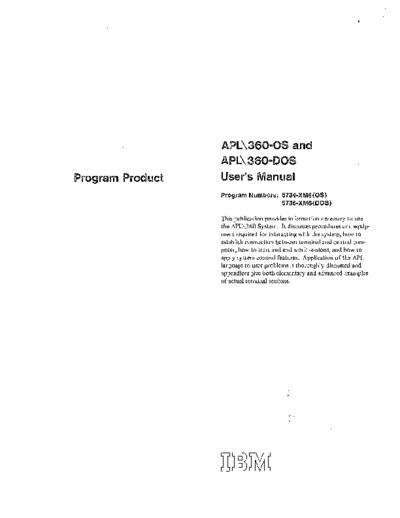 IBM SH20-0906-0 APL 360-OS and APL 360-DOS Users Manual Dec70  IBM apl SH20-0906-0_APL_360-OS_and_APL_360-DOS_Users_Manual_Dec70.pdf