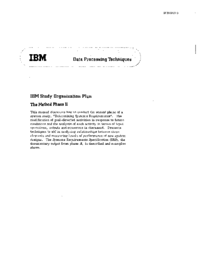 IBM SF20-8137-0 IBM Study Organization Plan The Method Phase II 1963  IBM generalInfo SF20-8137-0_IBM_Study_Organization_Plan_The_Method_Phase_II_1963.pdf